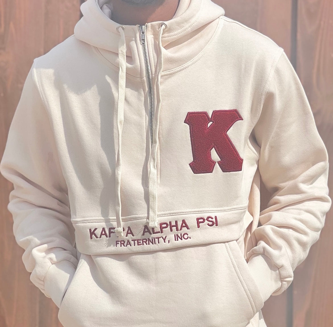 Introducing the Kappa Alpha Psi hoodie, a stylish and comfortable addition to any wardrobe. Showcasing the iconic shield logo of the historic fraternity, this hoodie is perfect for any Kappa Alpha Psi member .  Crafted from high-quality materials, this hoodie is designed to withstand the test of time. With a classic design and comfortable fit, it is the perfect choice for any casual occasion. Ideal for men, this hoodie is a must-have for any fashion-conscious individual looking to make a statement.