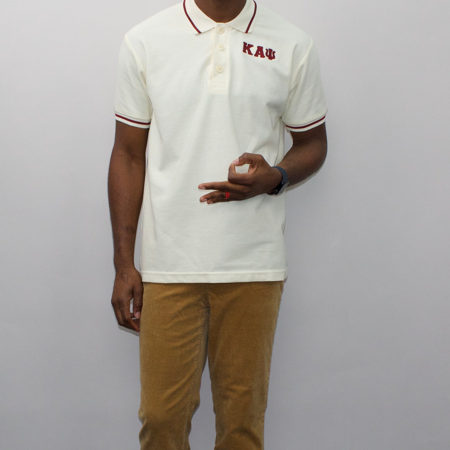 Kappa Alpha Psi Cream Polo Shirt