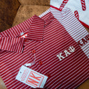 Kappa Alpha Psi Refined Crimson Stripe Short Sleeve Polo