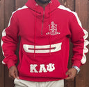 Exclusive Kappa Alpha Psi Stitched Embroidery unique Hoodie. This is the perfect long-sleeved hoodie to wear while showing off your Kappa Alpha Psi fraternity lettering. A comfortable 100% cotton  with a twill Greek letters embroidery across the chest give you the perfect fit. This hoodie is also a perfect gift or your favorite Kappa Man.