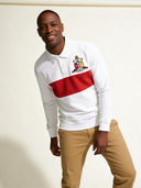 Kappa Alpha Psi Off White and Red Half Zipper Shield Sweatshirt