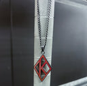 ΚΑΨ Floating K Crimson & Black Necklace - NUPE KAVE