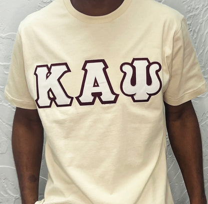 Kappa Alpha Psi Embroidery T- Shirt - Cream