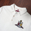 Kappa Alpha Psi Cream Coat of Arm Knit Polo Cotton Polo Sweater