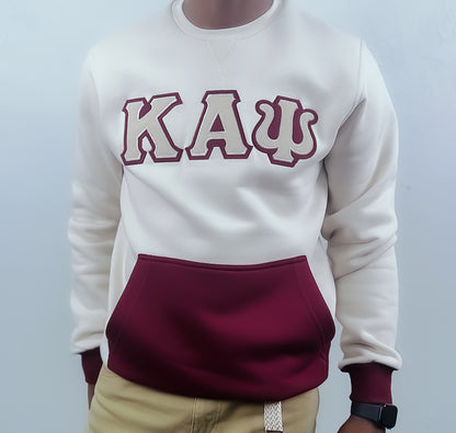 ΚΑΨ Cream Embroidery Sweater