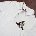 Kappa Alpha Psi Cream Coat of Arm Knit Polo Cotton Polo Sweater