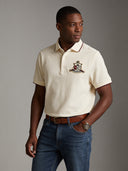 Kappa Alpha Psi Acadia White Coat of Arm Polo Cotton Polo
