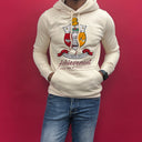 Shield Chenille Embroidery Cream Hoodie