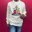 Shield Embroidery Cream Sweater