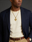 ΚΑΨ 4 Points Gold Cuban Necklace - Elegant Gold Cuban Necklace for Any Occasion
