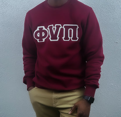 Phi Nu Pi Embroidery Sweater