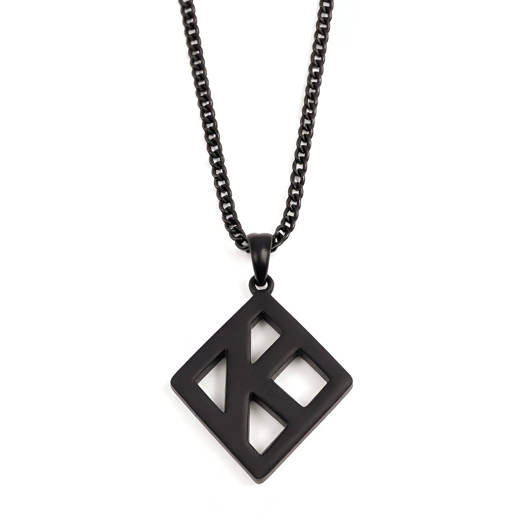ΚΑΨ Floating K Black Cuban Necklace - NUPE KAVE – NUPE KAVE ΚΑΨ Floating K Black Cuban Necklace - NUPE KAVE – NUPE KAVE