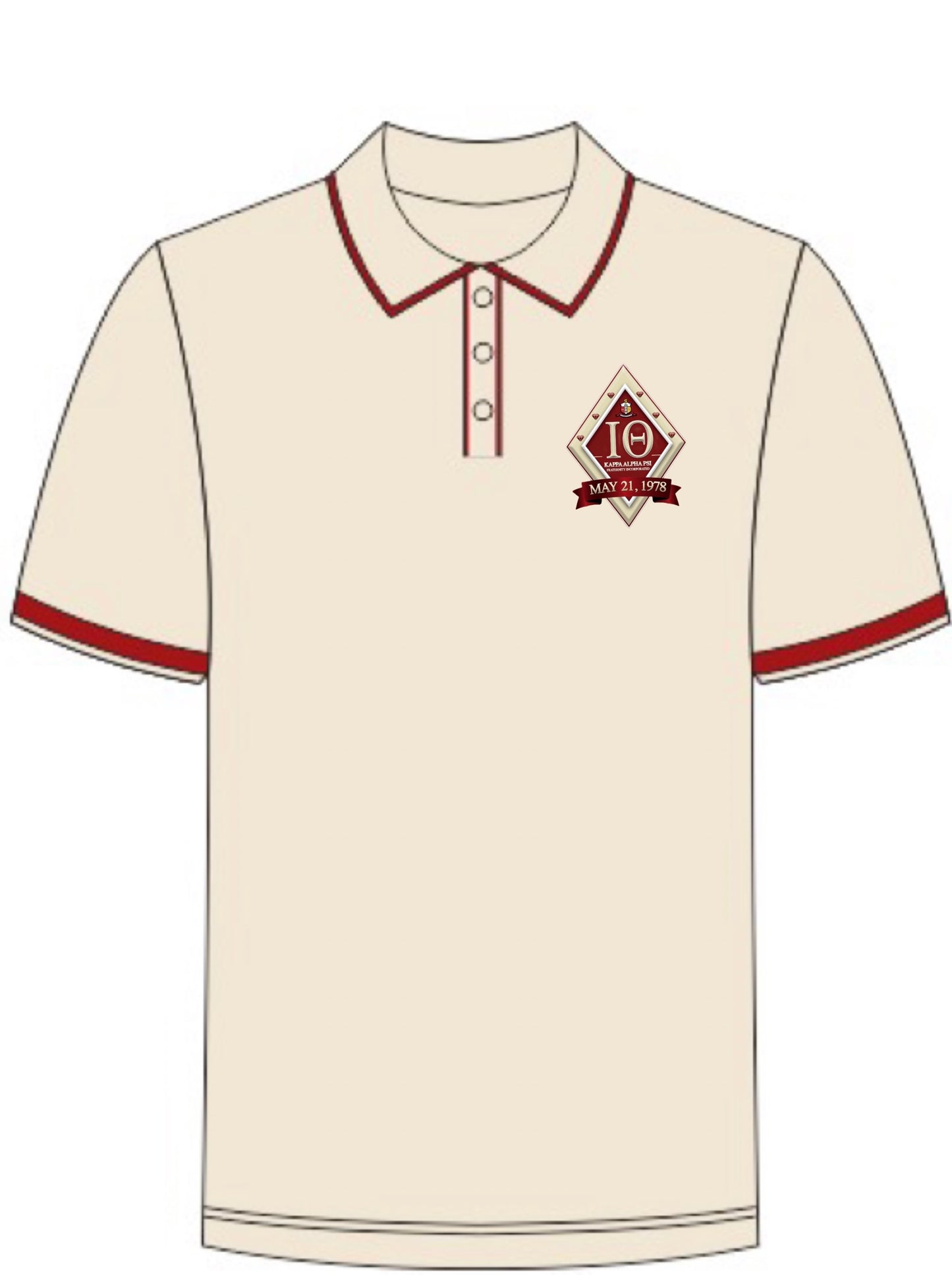 Iota Theta Special Order      Cream Polo