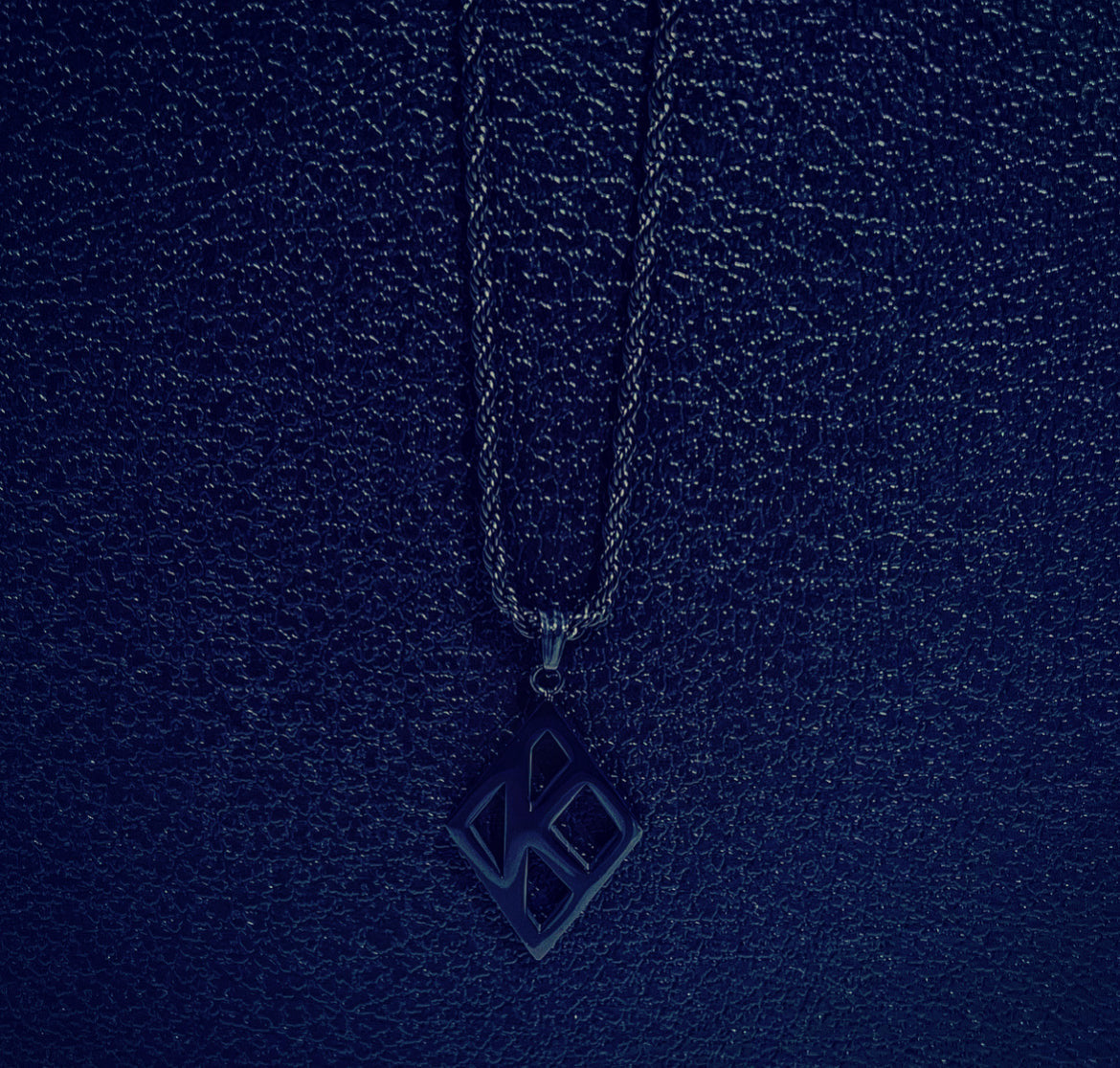 ΚΑΨ Floating K Black Cuban Necklace