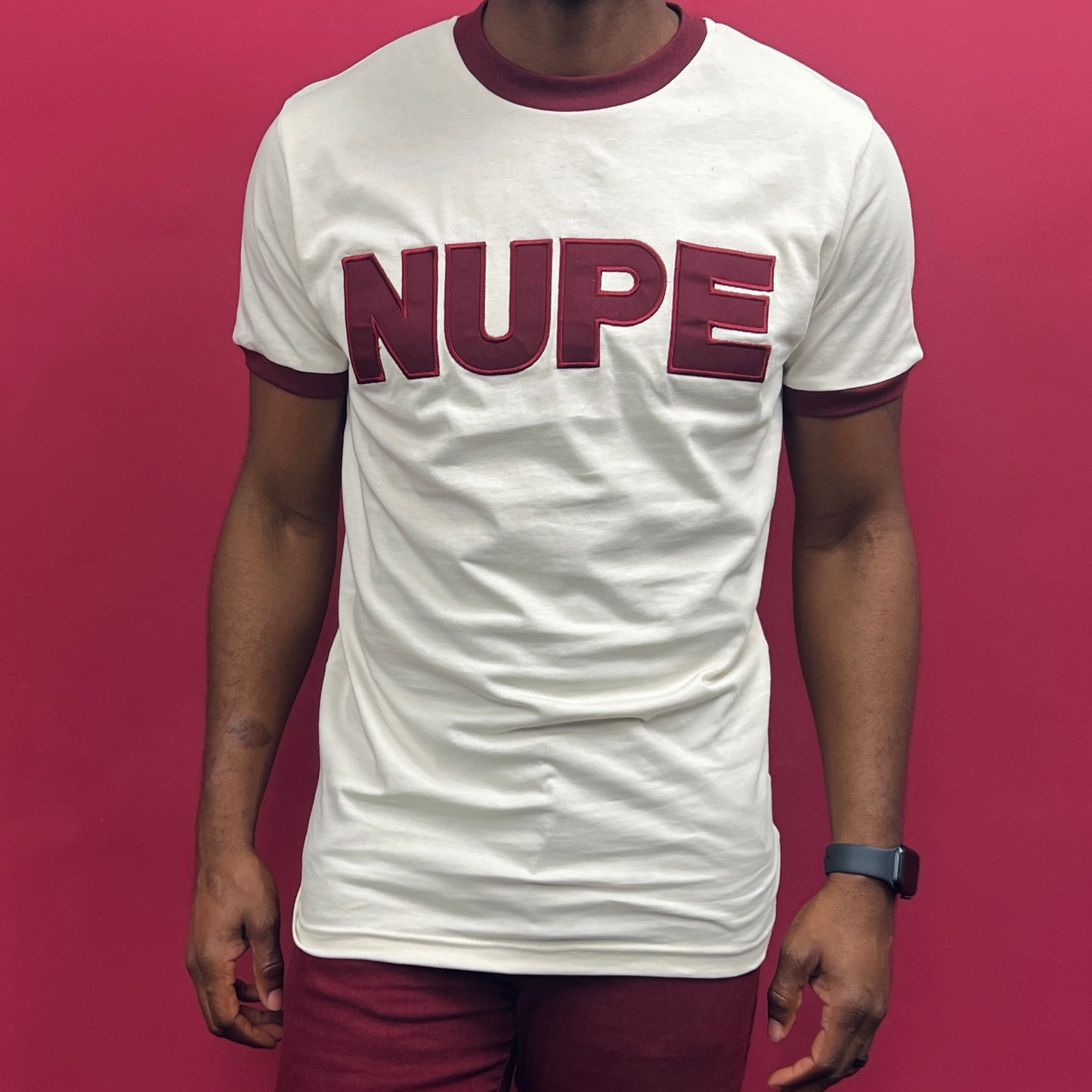 Show your support for the Kappa Alpha Psi fraternity with this "NUPE" cream t-shirt. Made with high-quality fabric, this shirt is perfect for any member of the fraternity community. The design features the iconic Kappa Alpha Psi logo and the phrase "NUPE" in bold letters, making it a great addition to your collection of historical memorabilia.