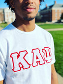 Kappa Alpha Psi T-Shirt - Red & White Embroidered Apparel