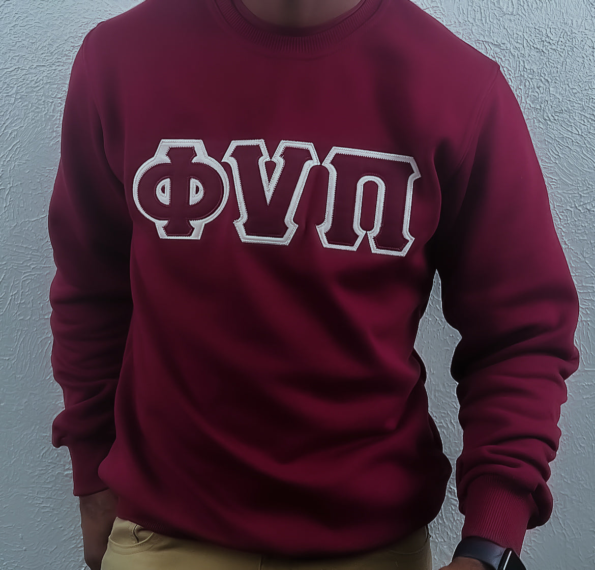 Phi Nu Pi Embroidery Sweater