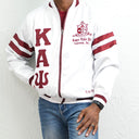 Kappa Alpha Psi White and Maroon Embroidered Jacket