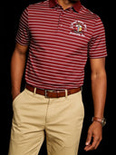 Kappa Alpha Psi Polo Shirt - Crimson Stripe Short Sleeve Design