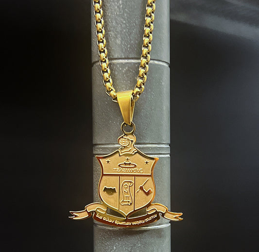 Kappa Alpha Psi Shield Necklace - Gold