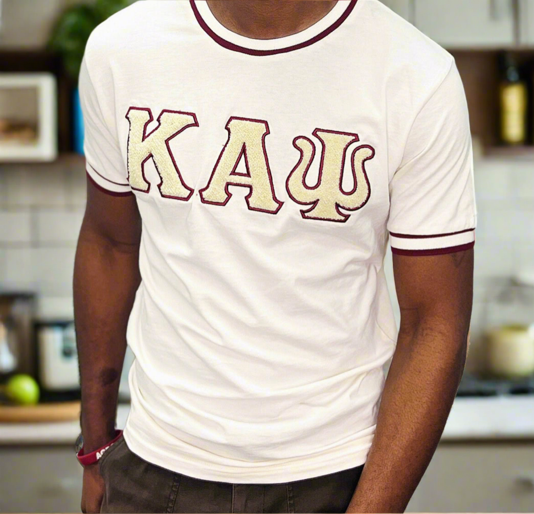 Featuring the iconic Kappa Alpha Psi logo, this shirt is a must-have for any member of the fraternity. The bold cream color is sure to make you stand out in a crowd, and the shirt's classic design means it will never go out of style. So why wait? Add this Kappa Alpha Psi T-shirt to your collection today and show off your love for one of the most respected fraternities in the world.