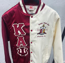Show off your Kappa Alpha Psi pride with this stylish satin baseball jacket. Featuring the fraternity's iconic colors and crest, this jacket is perfect for any member of Kappa Alpha Psi. Made with high-quality materials, this jacket is not only fashionable but also durable. Represent your organization in style with this must-have addition to your wardrobe.