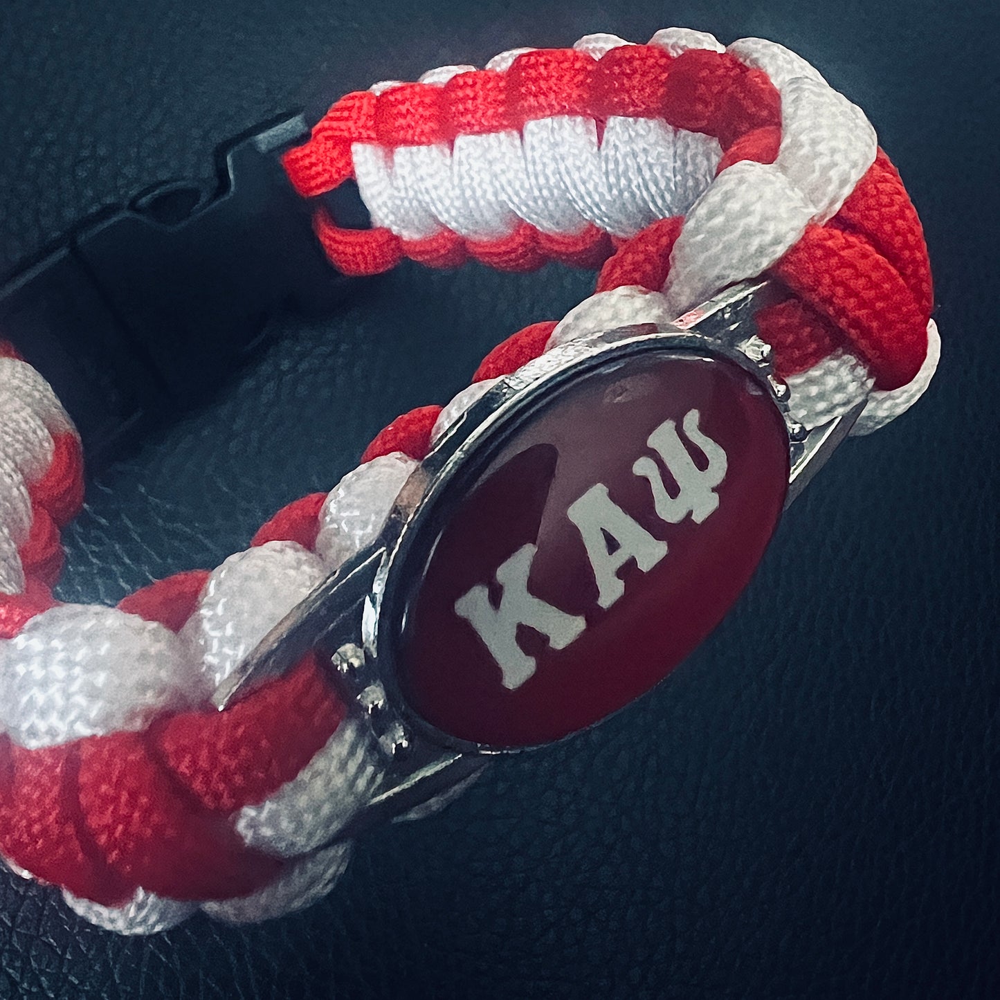 Kappa Alpha Psi Men’s Red and White Bracelet