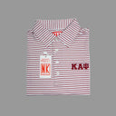 Kappa Alpha Psi Refined White and Crimson Stripe Short Sleeve Polo