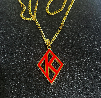 ΚΑΨ Floating K Red Cuban Necklace