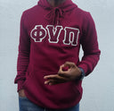 Phi Nu Pi  Dark Crimson Hoodie