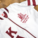 Kappa Alpha Psi White and Maroon Embroidered Jacket