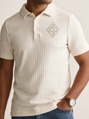 Kappa Alpha Psi Cream Knit Polo Cotton Polo Sweater