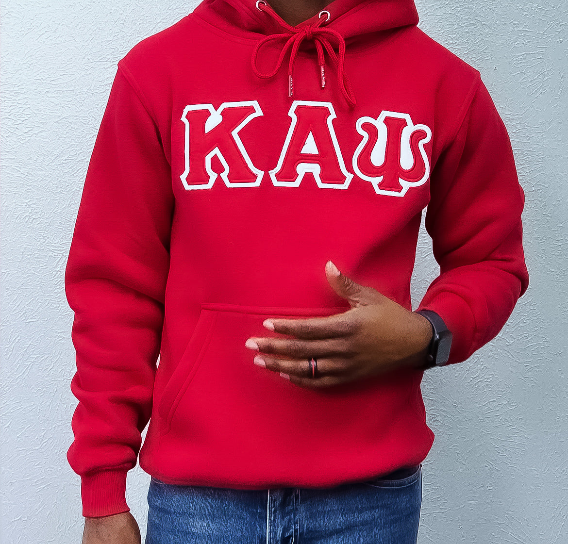 Embroidery Red Hoodie