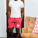 ΚΑΨ Red & White Stripes Shorts