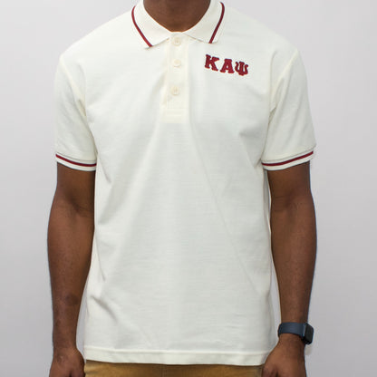 Kappa Alpha Psi Cream Polo Shirt