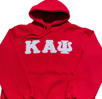 Kappa Alpha Psi Embroidery Hoodie - Red/ Wht