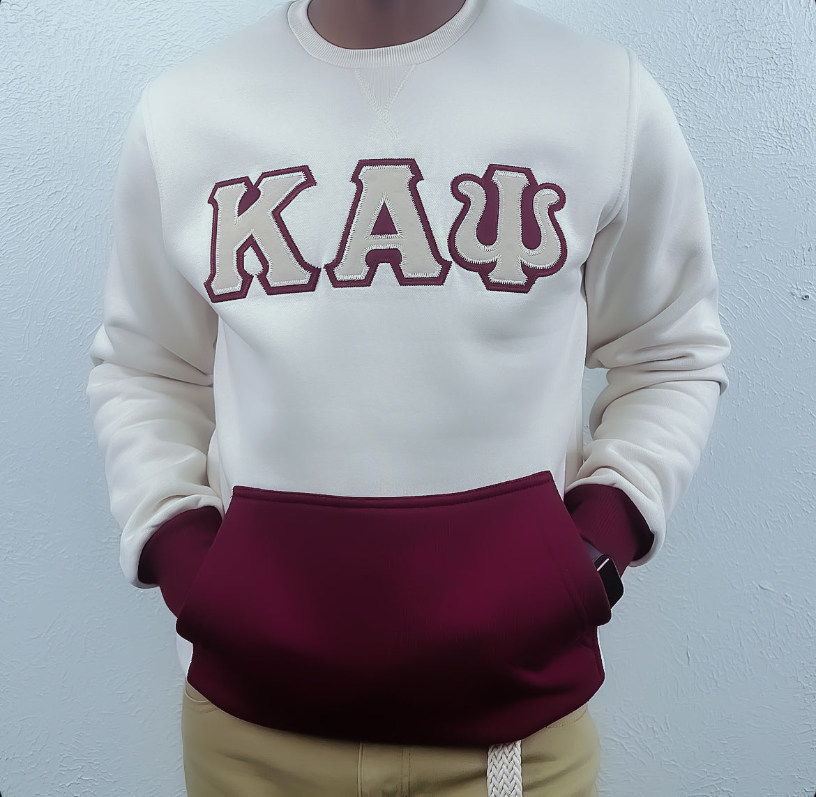 ΚΑΨ Cream Embroidery Sweater