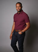Kappa Alpha Psi Polo Shirt - Solid PK Cotton Wine Design