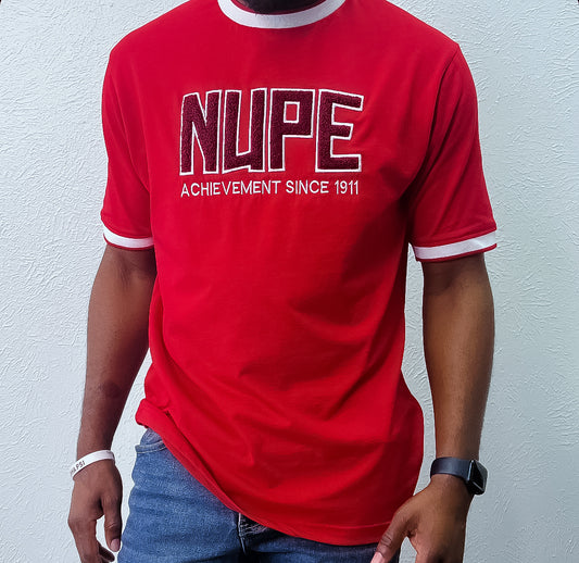This Kappa Alpha Psi "NUPE" t-shirt is a must-have for any fraternity member. The design features the iconic Greek letters in bold, eye-catching font, making it the perfect statement piece for any casual occasion. 

Crafted from high-quality materials, this t-shirt is both durable and comfortable, ensuring that you can wear it time and time again. Whether you're representing your organization at a campus event or just hanging out with friends, this t-shirt is sure to make an impression. Show your pride and 