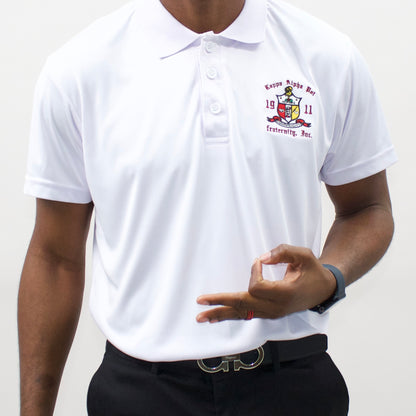 Kappa Alpha Psi White Polo Shirt Dri-Fit