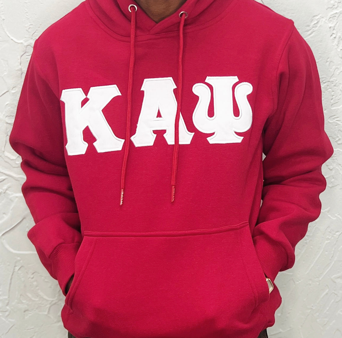Kappa Alpha Psi Embroidery Hoodie - Red/ Wht