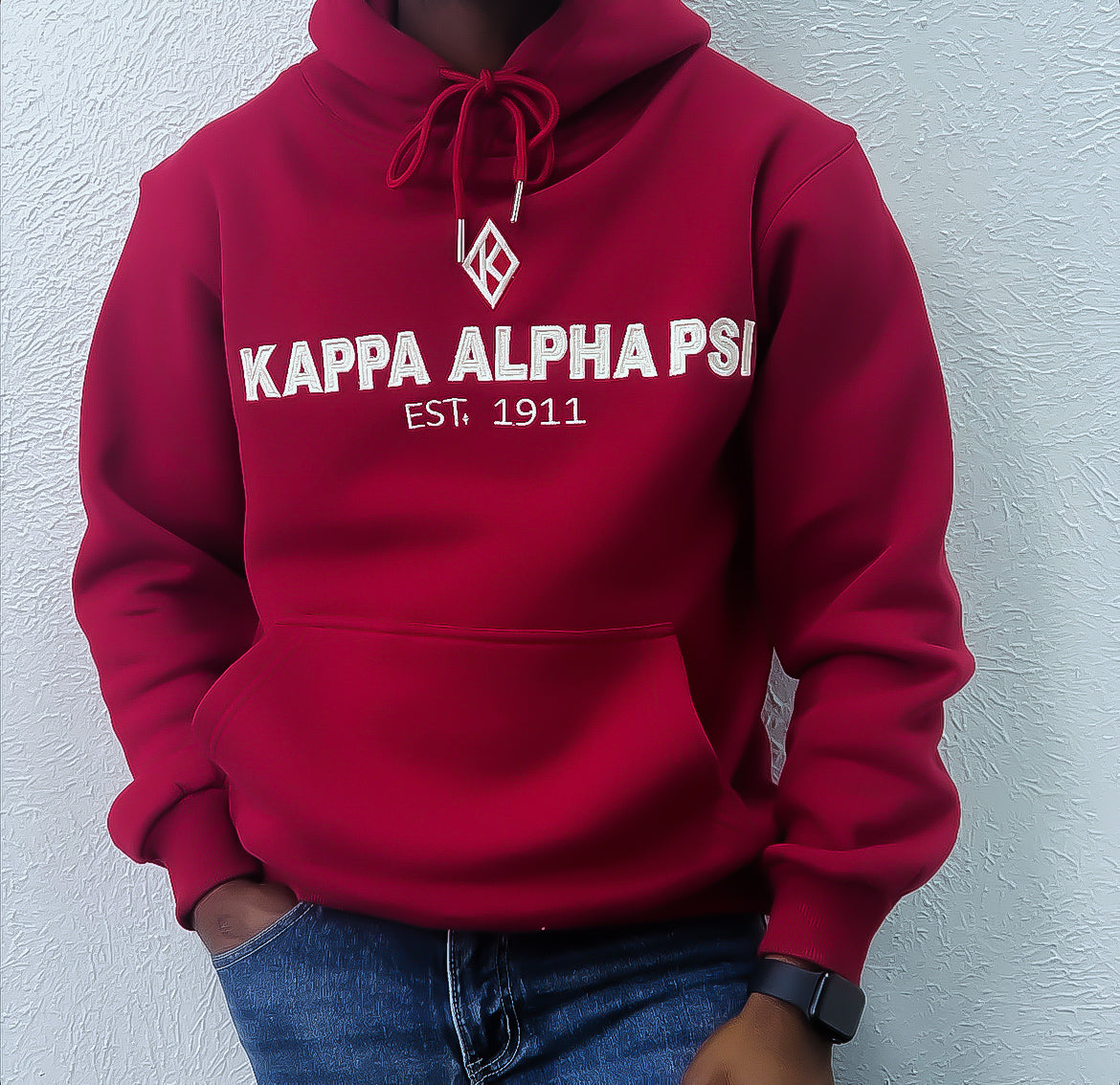 Show off your fraternity pride with this stylish dark red and cream hoodie featuring the Kappa Alpha Psi organization. Perfect for any casual occasion, this hoodie is a must-have for any fraternity member. The bold colors and recognizable logo make a statement while providing comfortable warmth. Represent your organization with pride and stay cozy in this must-have hoodie.

