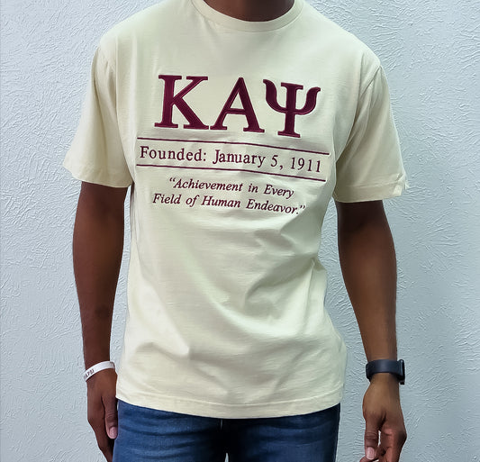 Cream Kappa Alpha Psi T Shirt