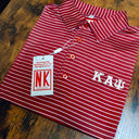 Kappa Alpha Psi Refined Crimson Stripe Short Sleeve Polo