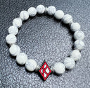 Kappa Alpha Psi Beaded Diamond K Bracelet