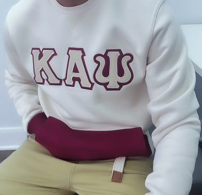 ΚΑΨ Cream Embroidery Sweater