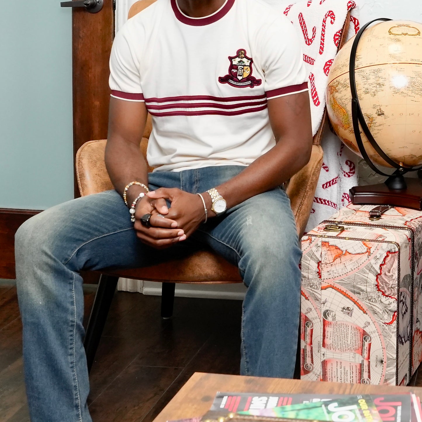 Kappa Alpha Psi  Cream Coat of Arms T Shirt