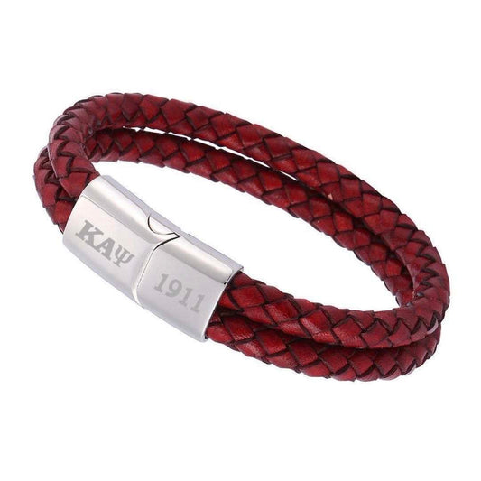 Add a touch of style to your wrist with this hand-woven Magnet Buckle Men's Leather Red Bracelet Bangle. The bracelet is made of high-quality leather and features a sturdy stainless steel buckle for a secure fit. The red color adds a pop of color to any outfit, while the steel accents give it a unique touch.

