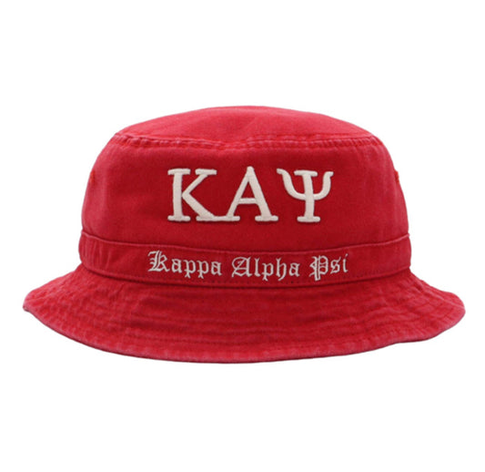 Show off your Kappa Alpha Psi pride with this stylish bucket hat. Perfect for any Fraternity event, this hat is a must-have addition to your collection. Made with high-quality materials, it's durable and long-lasting. The iconic Kappa Alpha Psi logo is prominently displayed on the front, making it a great conversation starter. Ideal for sunny days, this bucket hat will keep you protected from the sun while looking great. 