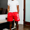 “NUPE” Red Shorts